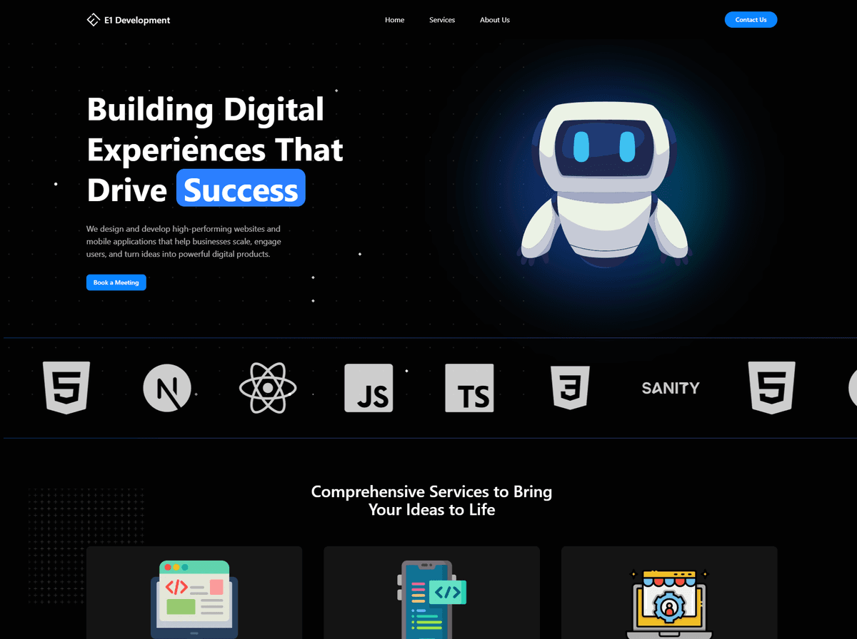 E1 Development Website